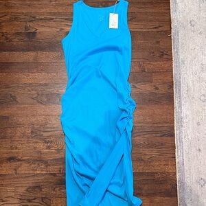 a new day Vibrant Blue Midi Dress